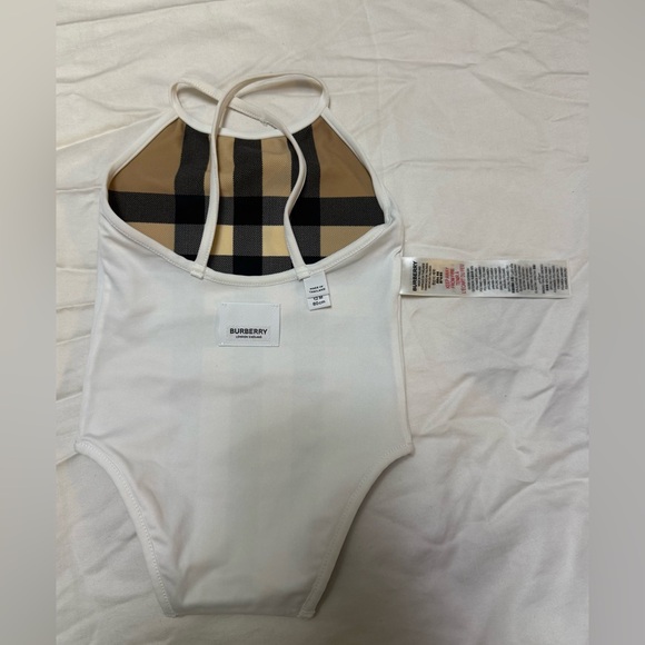 Burberry Beige and Black Check One-Piece Swimsuit - Picture 3 of 6